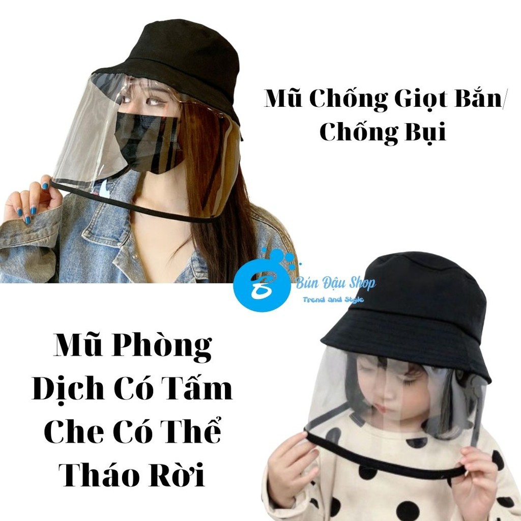 Mũ Phòng Dịch Có Tấm Che (tháo rời được)