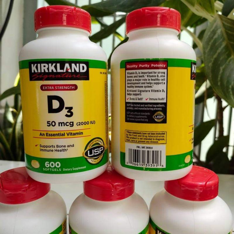 Viên Uống D3 Kirkland 50 cmg của Mỹ 600 viên