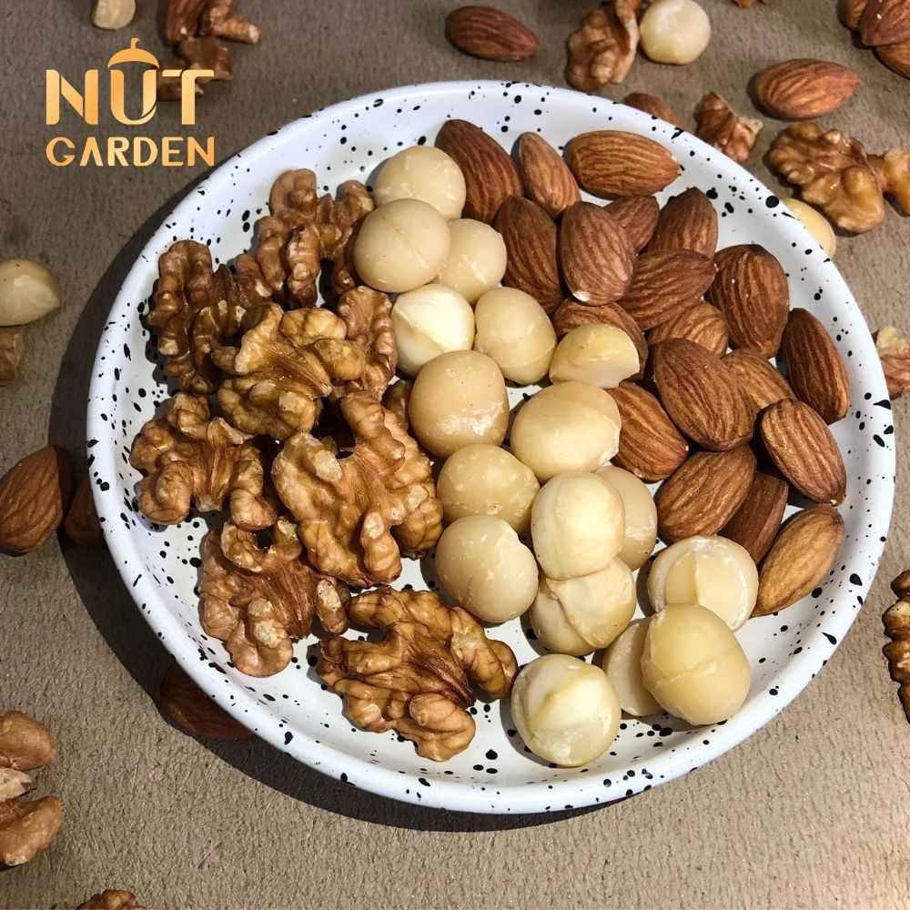 Mixed Nuts 3 Loại Hạt Nhập Khẩu Nut Garden - Macca - Óc Chó -Hạnh Nhân - 500gr | WebRaoVat - webraovat.net.vn