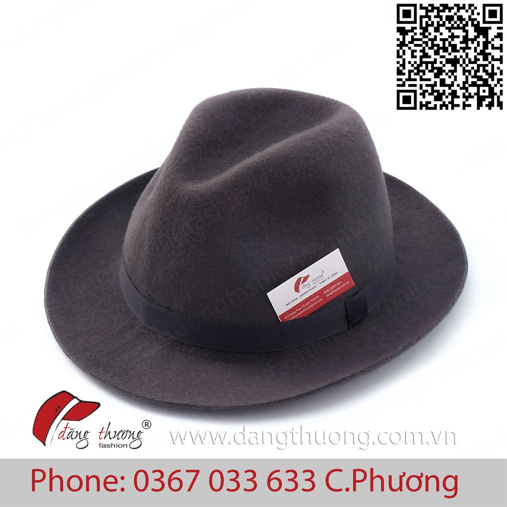 Mũ nón phớt fedora chất liệu nỉ/ dạ THẬT 100%, cao cấp cho trung niên, lớn tuổi, người già, cổ điển vintage