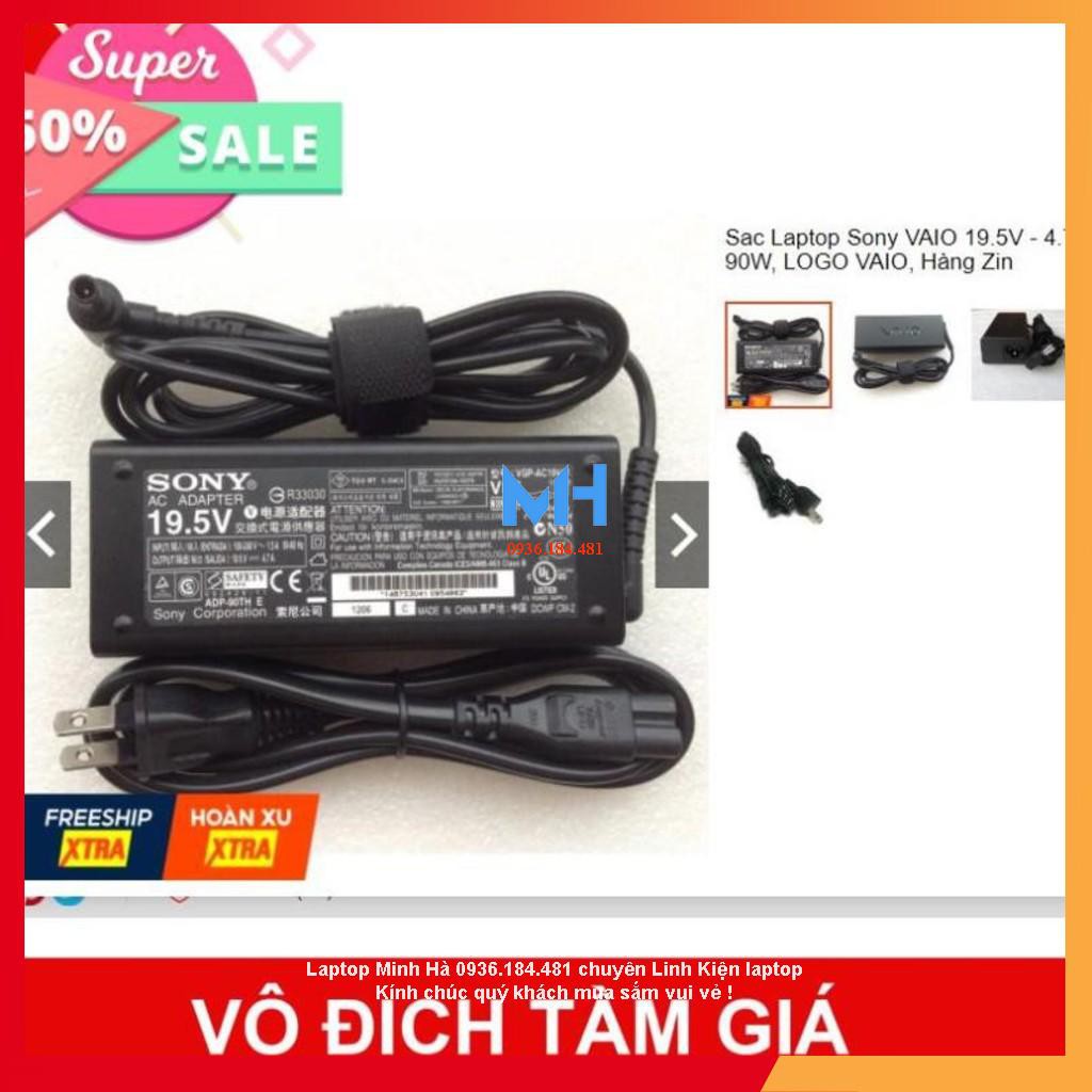 Sạc laptop SONY Adapter Sony 19.5V 4.7A kèm day nguồn laptop sony vaio