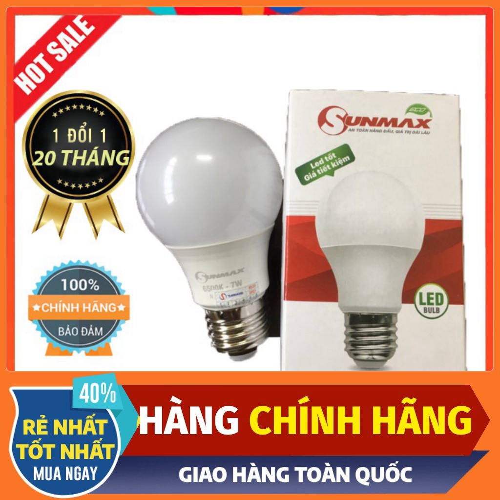 Bóng Led Bulb Sunmax Siêu Tiết Kiệm 5W,7W,9W