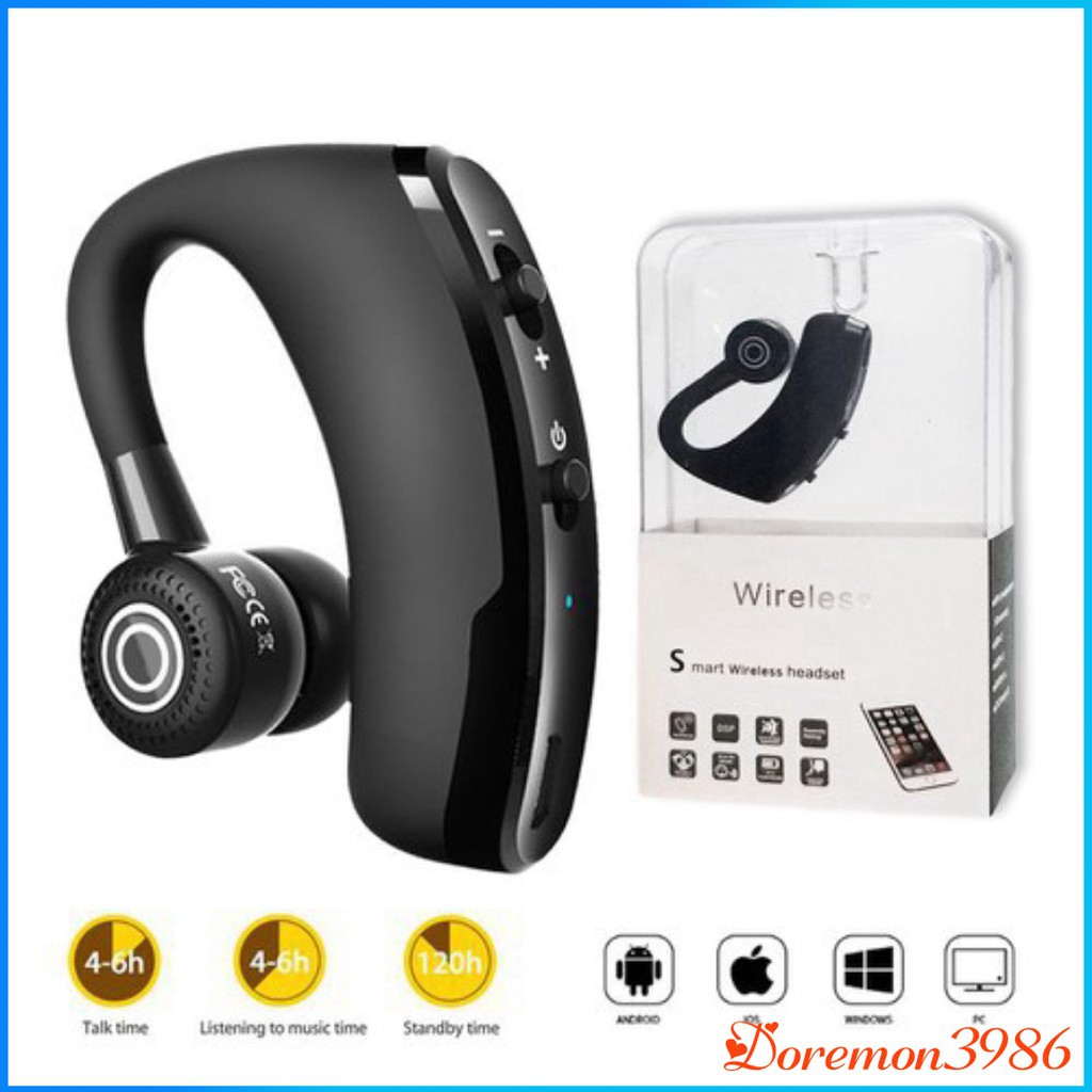 [FREE SHIP] Tai Nghe Bluetooth V9 Móc Tai Tích Hợp Micro Chất Lượng Cao HOT