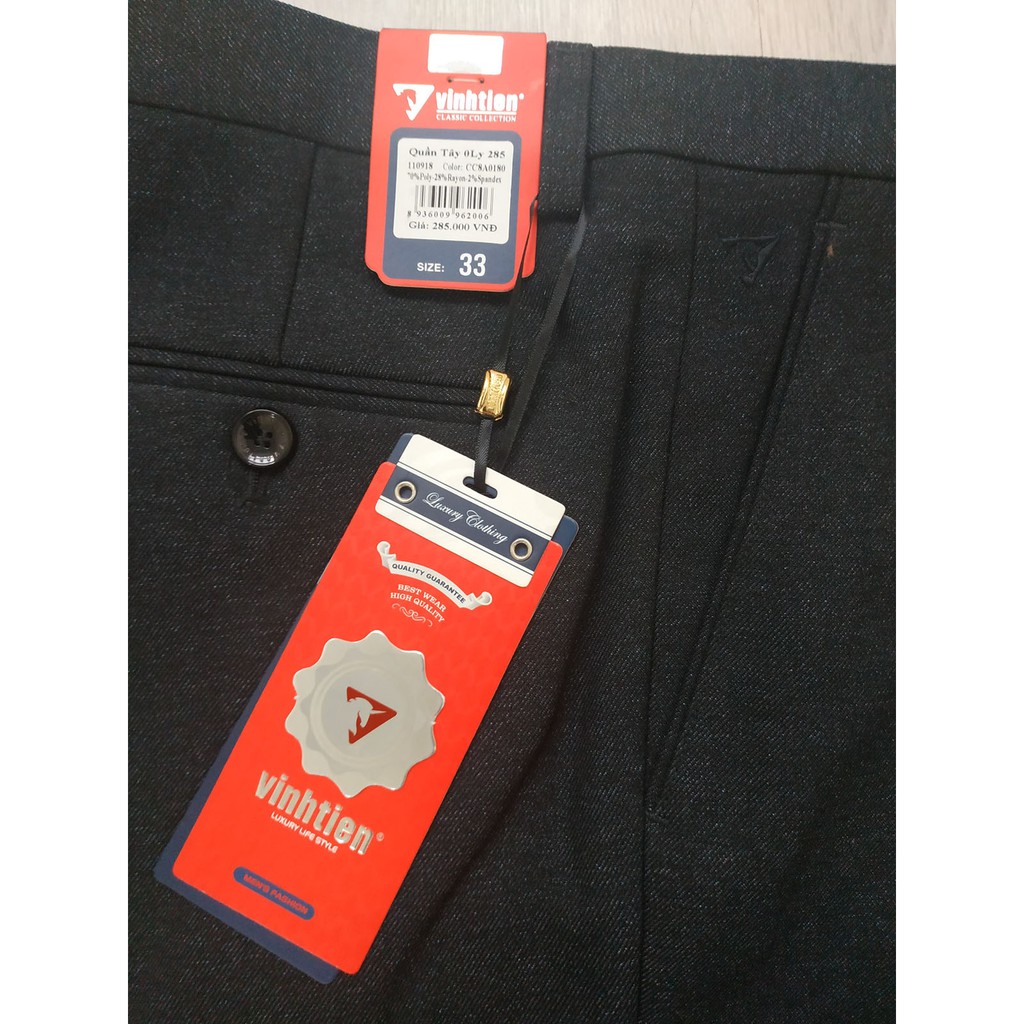 QUẦN TÂY NAM VĨNH TIẾN 0LY ĐEN NHÁM S285