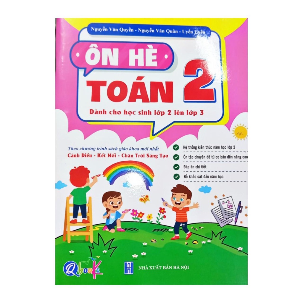 Sách - Ôn Hè Toán 2 Dành cho học sinh lớp 2 lên lớp 3 [Theo chương trình SGK mới nhất Cánh Diều - Kết Nối - Chân Trời]