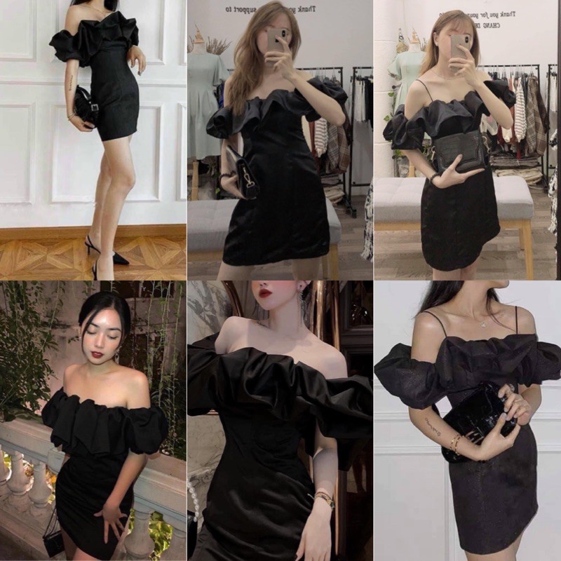 Đầm Xinh WASABI DRESS thiết kế phần thân bồng bềnh sau lưng bo chun thích hợp các buổi tiệc đi chơi