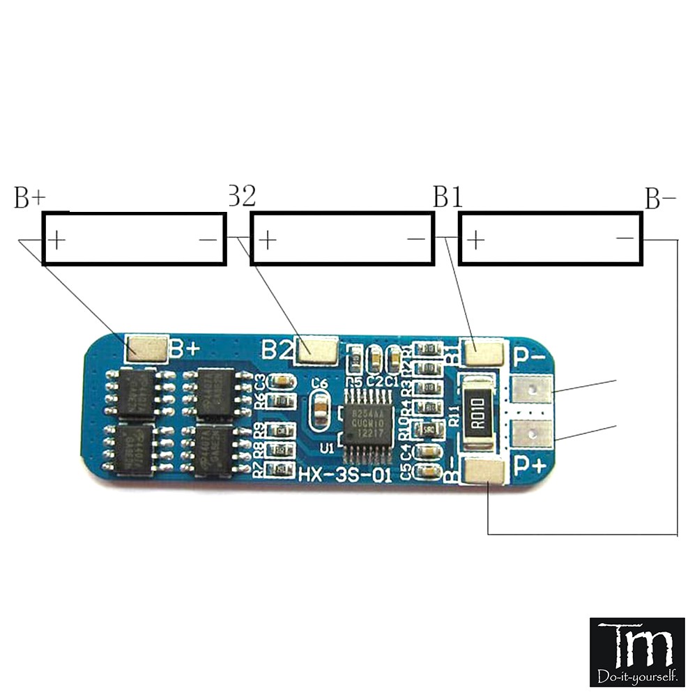Mạch Bảo Vệ Cân Bằng Pin 3S 12.6V 10A