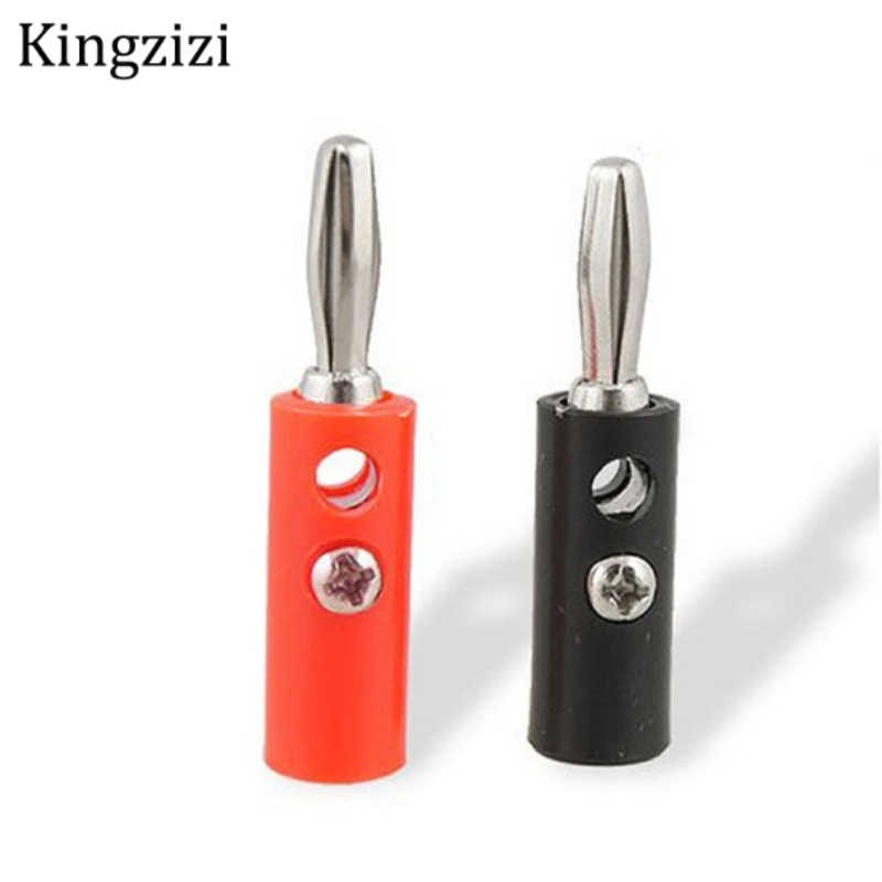Cặp đầu nối banana màu đỏ / đen dạng đầu vít 4mm