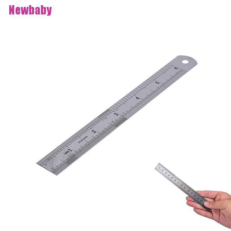1 Thước Đo Hai Mặt 15cm Bằng Kim Loại Chuyên Dụng