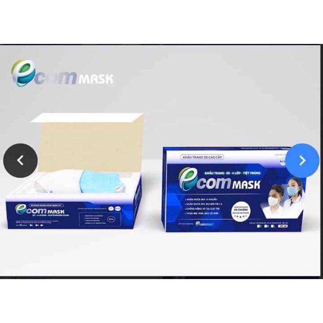 Khẩu trang 4 lớp, 3d,set 5 cái