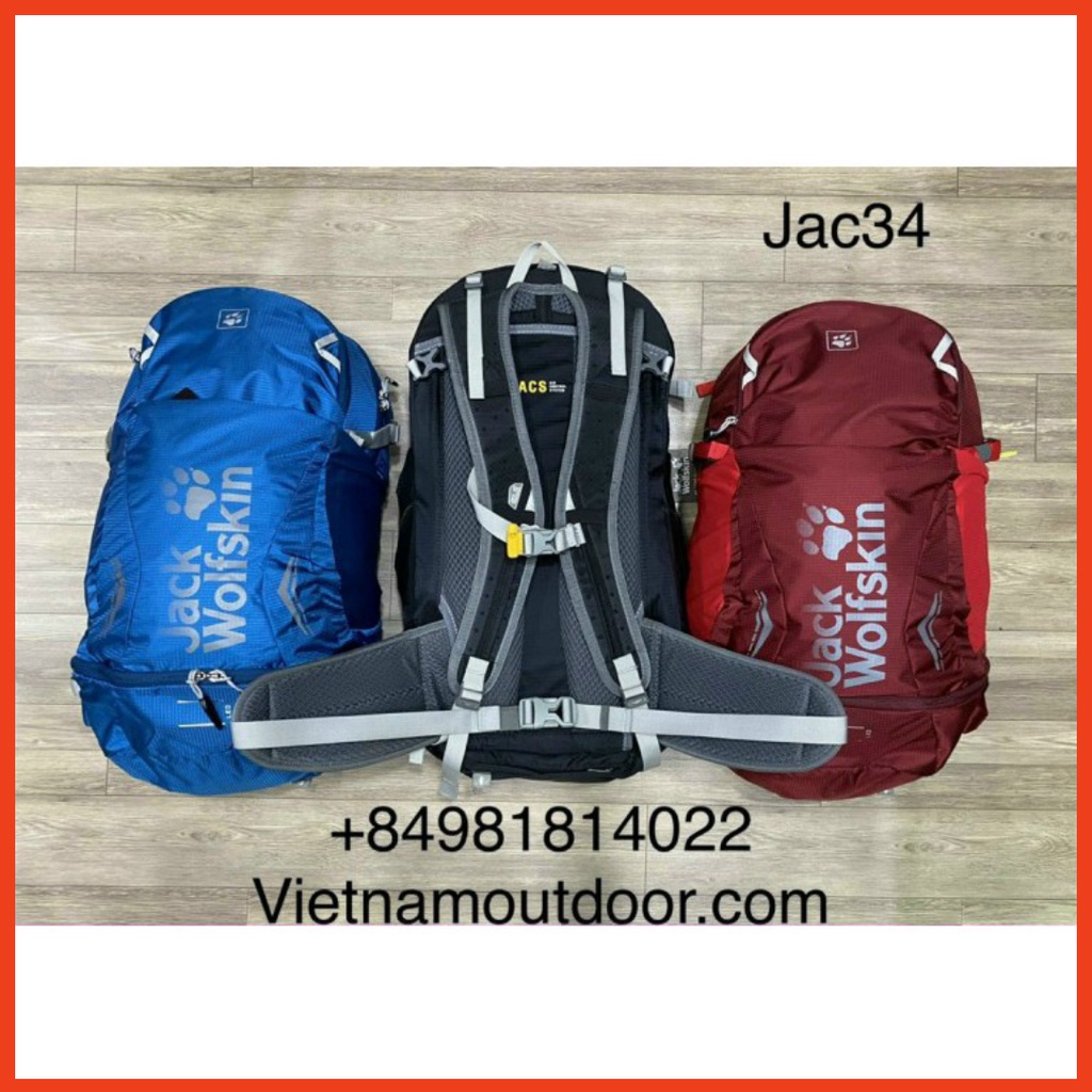 Balo phượt Jack Wolfskin Moab Jam 34 model 2023  BẢO HÀNH TRỌN ĐỜIbalo nam nữ leo núi - balo du lịch -trekking -hiking