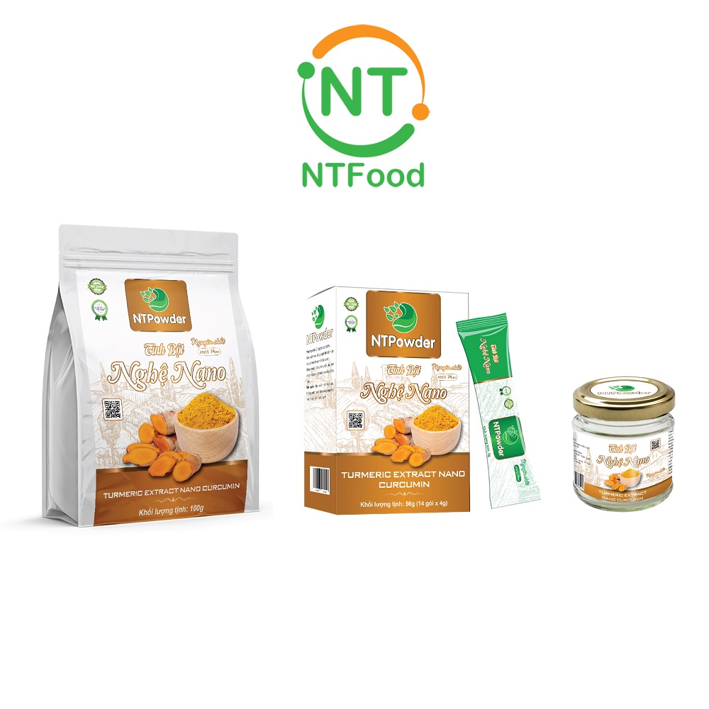 [Mã BMBAU50 giảm 7% đơn 99K] Tinh Bột Nghệ Nano sấy lạnh nguyên chất NTPOWDER 100gr / 60gr / 56gr / 50gr - Nhất Tín Food