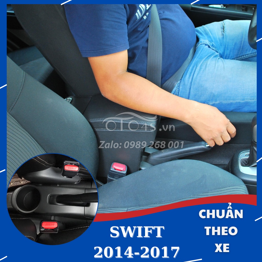 🌟CÓ SẴN🌟 Hộp tỳ tay Kibbet loại 1490 cho xe ô tô Swift 2016-2017 cao cấp - OTO4S