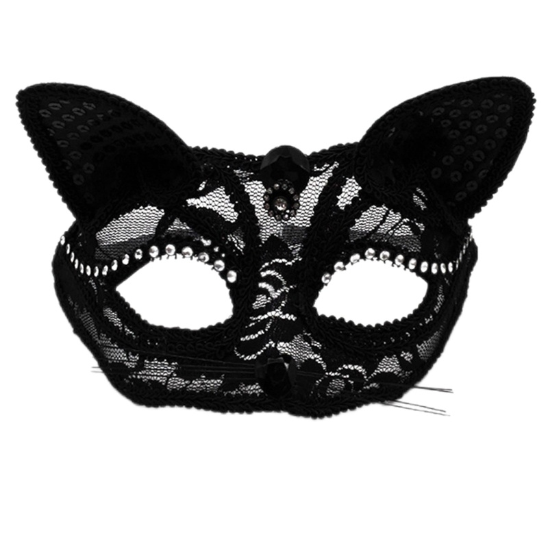 Mặt Nạ Ren Che Mắt Hóa Trang Mèo / Cáo Quyến Rũ Dịp Halloween
