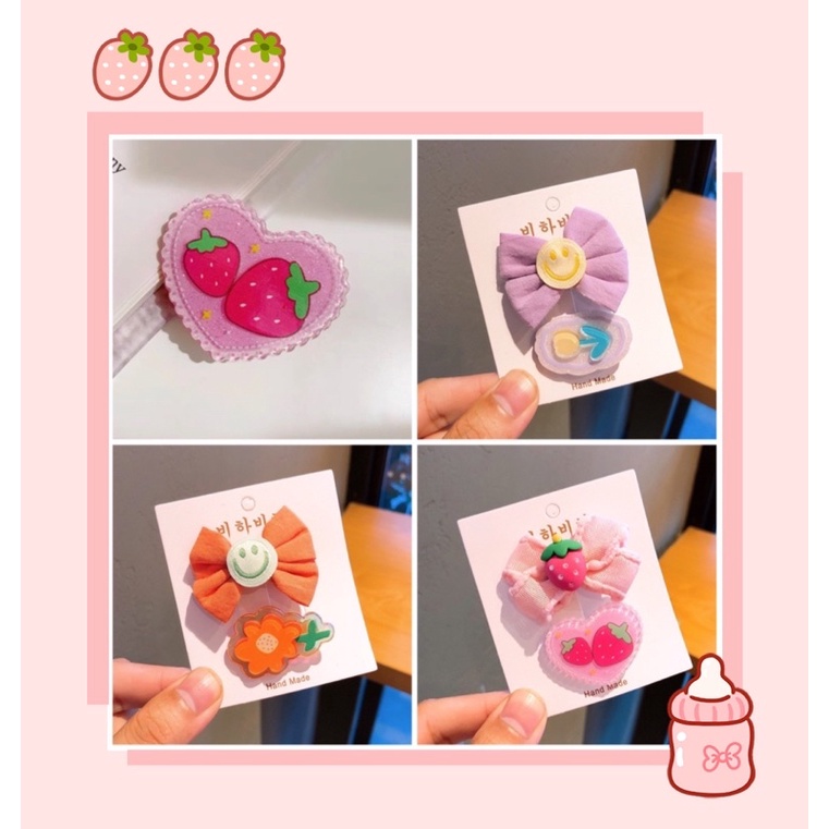 Set kẹp NƠ và và kẹp NHỰA dễ thương cho bé
