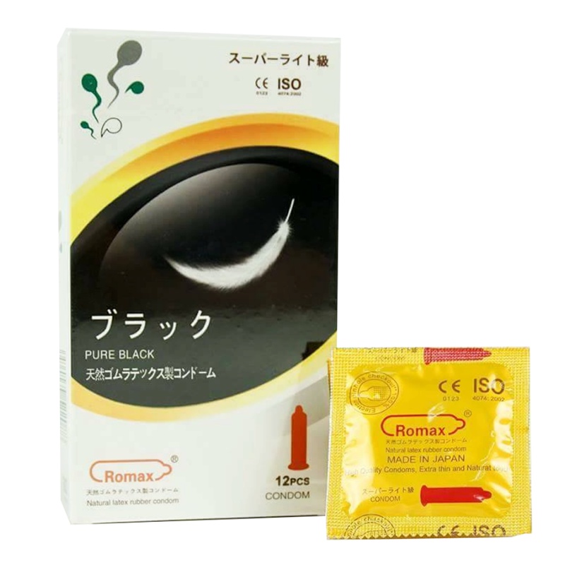 Bao cao su ROMAX Siêu mỏng Nhập khẩu Nhật Bản Chính Hãng (Hộp 3 cái)