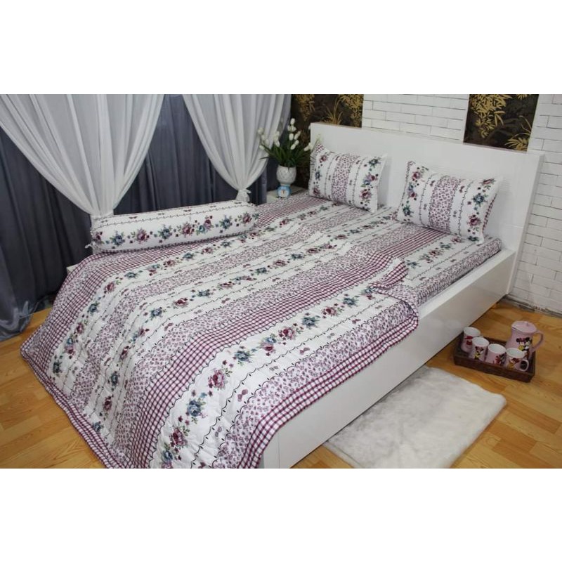 (ẢNH THẬT) Drap Thắng Lợi, ga trãi giường cotton 100% chuẩn logo NƠ TÍM