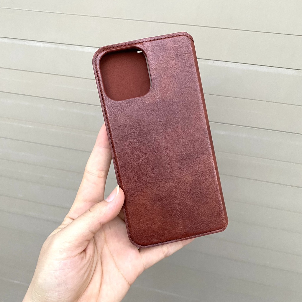 Bao da hãng KST Design Iphone 12/13/14/15/Pro/Max/Promax/Plus chất da siêu đẹp, có nam châm tự hút mặt điện thoại