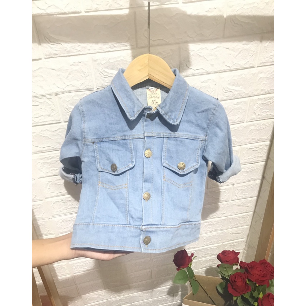 Áo khoác bò hình Gấu cho bé 10-22kg