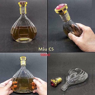 CHAI THUỶ TINH ĐỰNG RƯỢU 500ML
