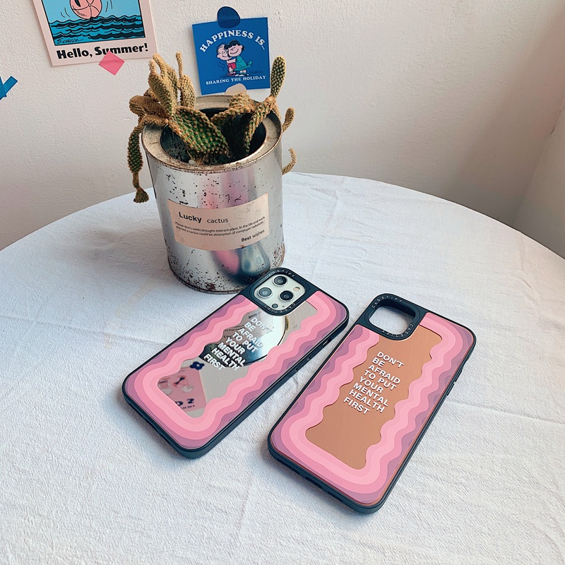 Ốp điện thoại TPU dẻo mặt trang gương in hình cầu vồng phản quang thích hợp cho iPhone 7 8 Plus