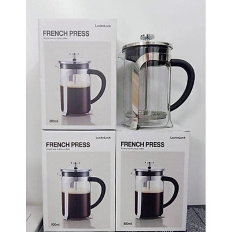 Bình pha cà phê kiểu Pháp Lock&amp;lock French Press 800ml LLG019