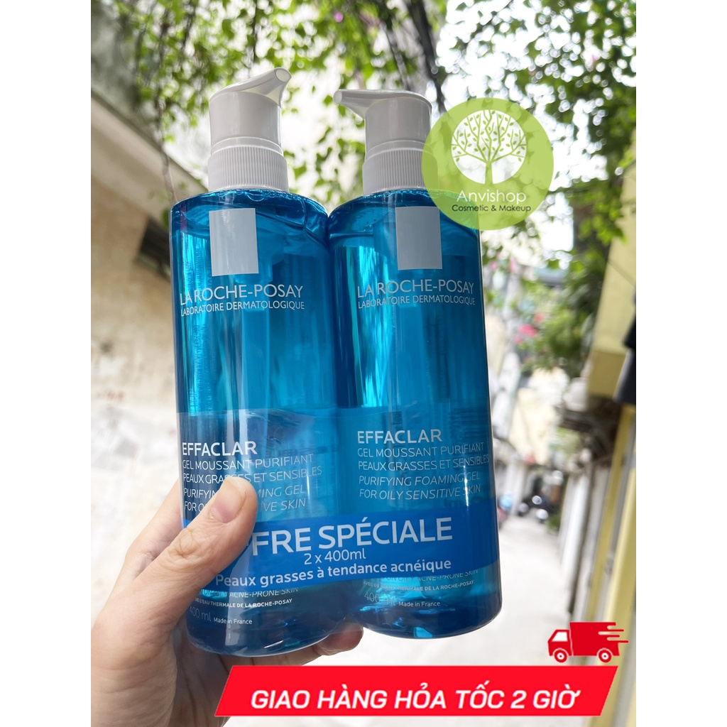 Sữa Rửa Mặt Tạo Bọt La Roche Posay Effaclar Cho Da Dầu Mụn Nhạy Cảm 400ml (sữa rửa mặt Laroche 400ml)