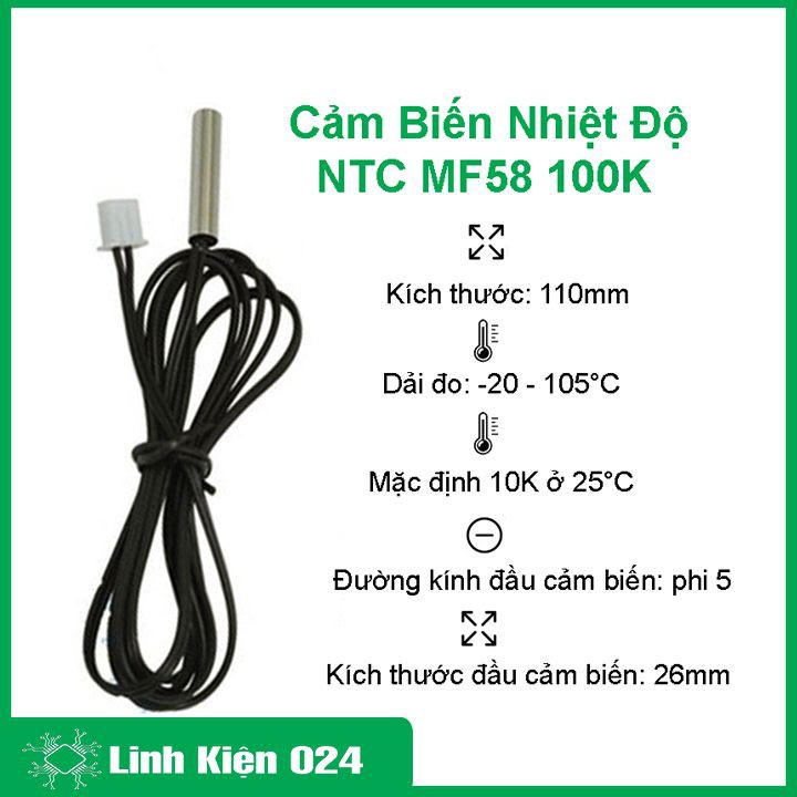 Dây đo nhiệt độ NTC MF58 100k chất lượng