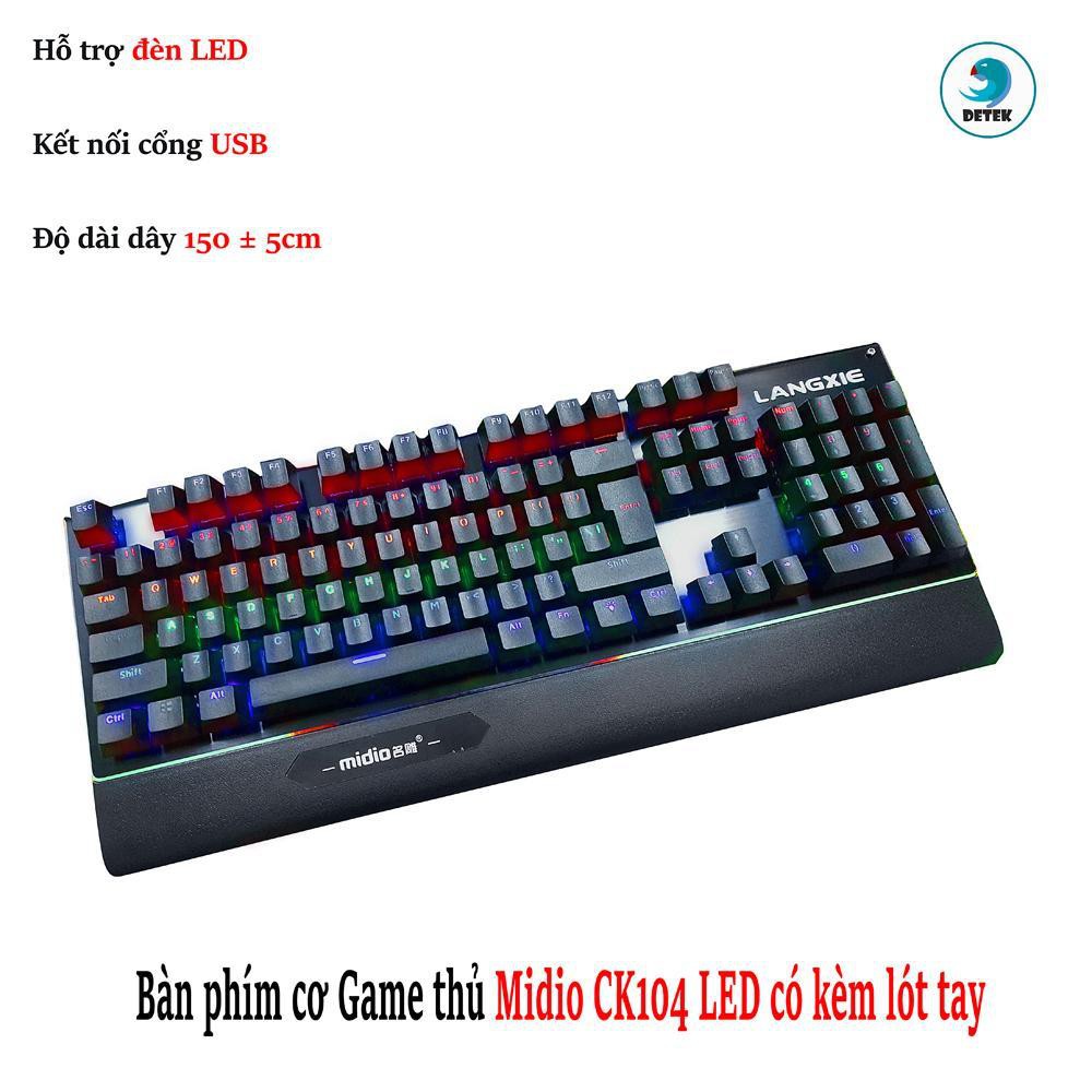 Bàn phím cơ Game thủ Midio CK87 CK104 LED