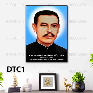 Tranh Treo Cha Phanxicô Xaviê TRƯƠNG BỬU DIỆP - Đóng khung đầy đủ - Tranh chưa làm phép
