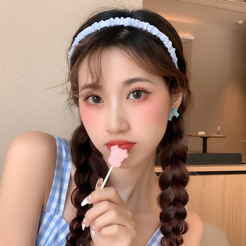 Băng Đô Vải Xếp Ly Đơn Giản Dễ Phối Đồ Phong Cách Pháp Hàn Quốc