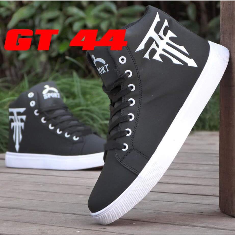 GIÀY THỂ THAO Sneakers nam chữ thập đen cổ cao ( kèm ảnh thật )