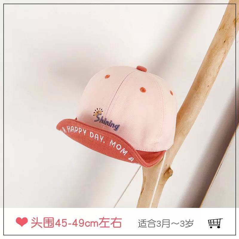 Mũ Lưỡi Trai Shining Phong Cách Hàn Quốc Cho Bé Từ 3 - 24 Tháng Vòng Đầu 45 - 50 cm M02