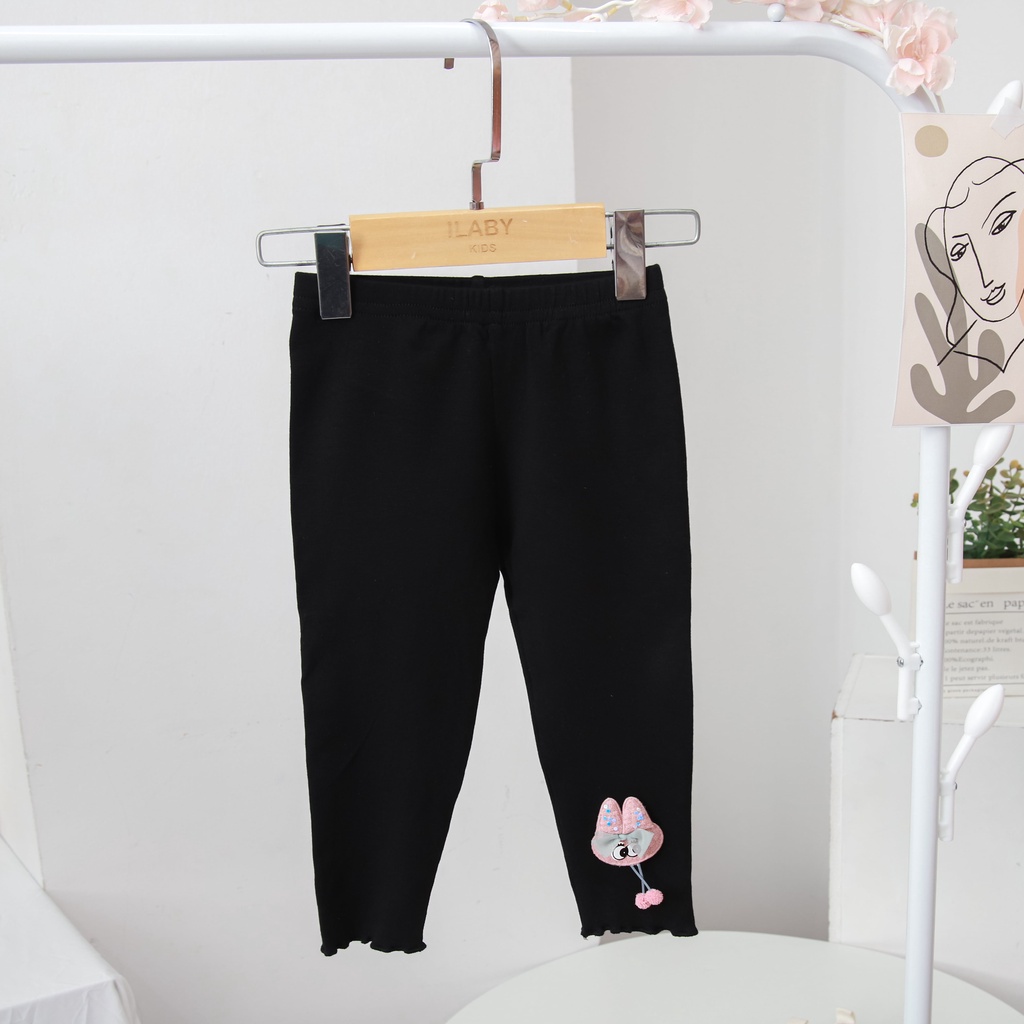 Quần legging cho bé gái ILABY thiết kế cute phần ống quần [32IG06121021]