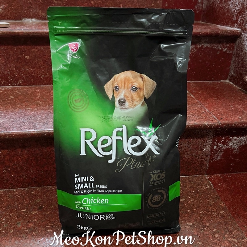 Thức ăn cho chó hạt cao cấp Reflex Plus Dog Mini Small/Medium Large bịch 3Kg