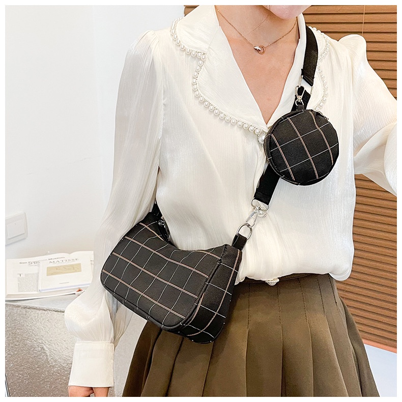 Túi Xách JASMIN NOIR Nữ Họa Tiết Caro Thời Trang