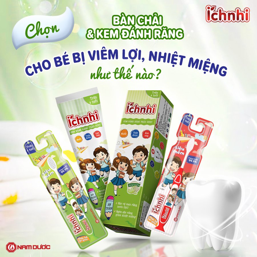 Kem đánh răng thảo dược Ích Nhi hương dưa gang tuýp 75g cho bé trên 6 tuổi  bảo vệ men răng, nướu, ngừa sâu răng