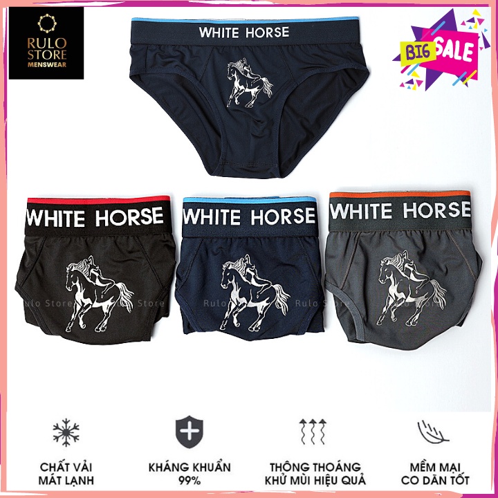 Quần lót nam tam giác thun lạnh thông hơi thấm hút tốt White Horse - WH051