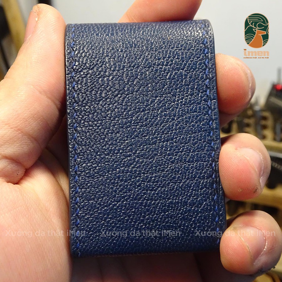 [Da Relma] [Phụ kiện] Case Dupont 2LigLignine handmade gắn thắt lưng, bao da Handmade - Màu xanh navy