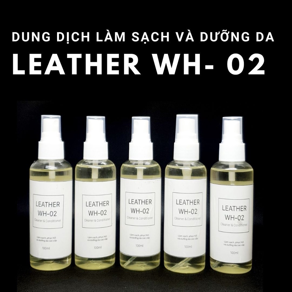 Dung dịch vệ sinh đồ da làm sạch làm bóng dưỡng đồ da chai vệ sinh đồ da WH- 02 100 ml- EcoAirVn