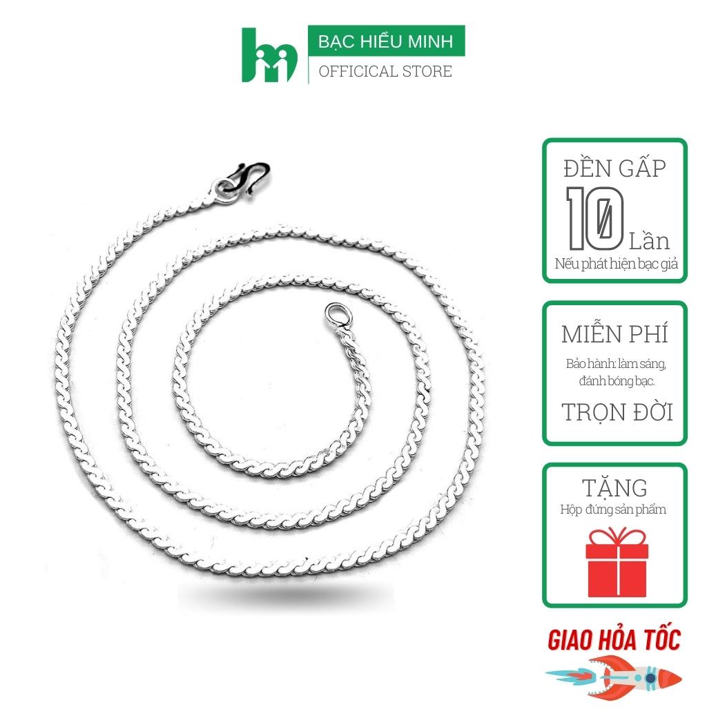 Dây Chuyền Nam - Dài 58-60cm - Bảo Hành Vĩnh Viễn  Bạc Hiểu Minh DBN025S