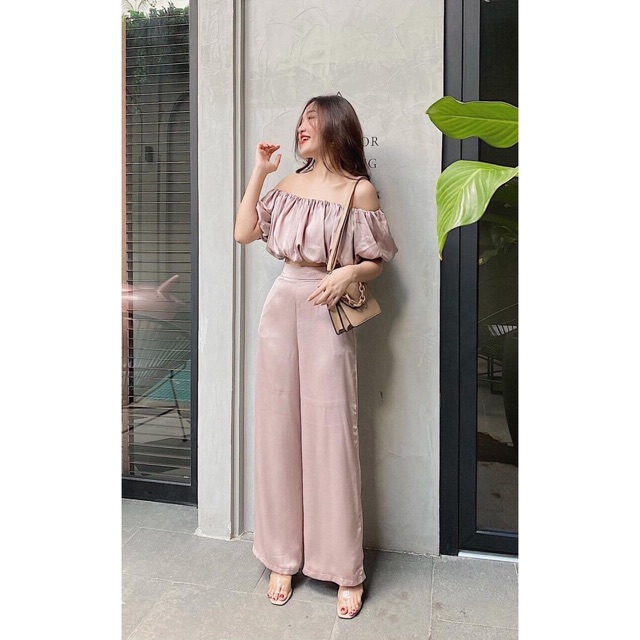 Áo bẹt vai croptop bí phồng