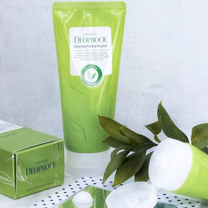 Tẩy da chết dạng lột chiết xuất trà xanh DEOPROCE Green Tea Peeling Vegetal 170g