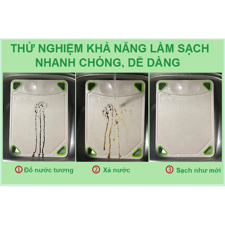 Thớt 2 mặt RiceHusk DandiHome vỏ trấu xay và nhựa PP - chất liệu thân thiện với môi trường