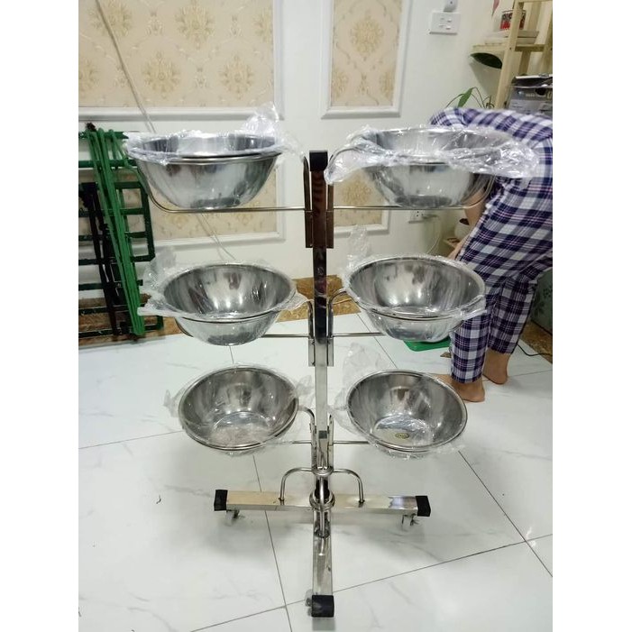 Cây bát nước inox - 6 bát to