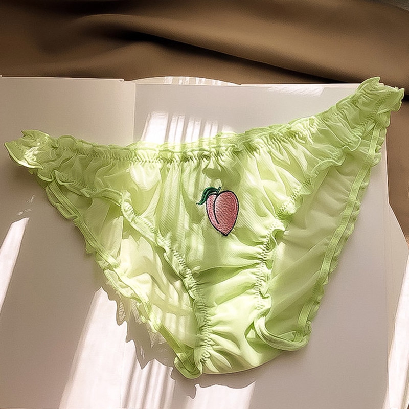Quần lót TAKETALK phối ren lưng thấp thêu hình trái cây thời trang quyến rũ dành cho nữ