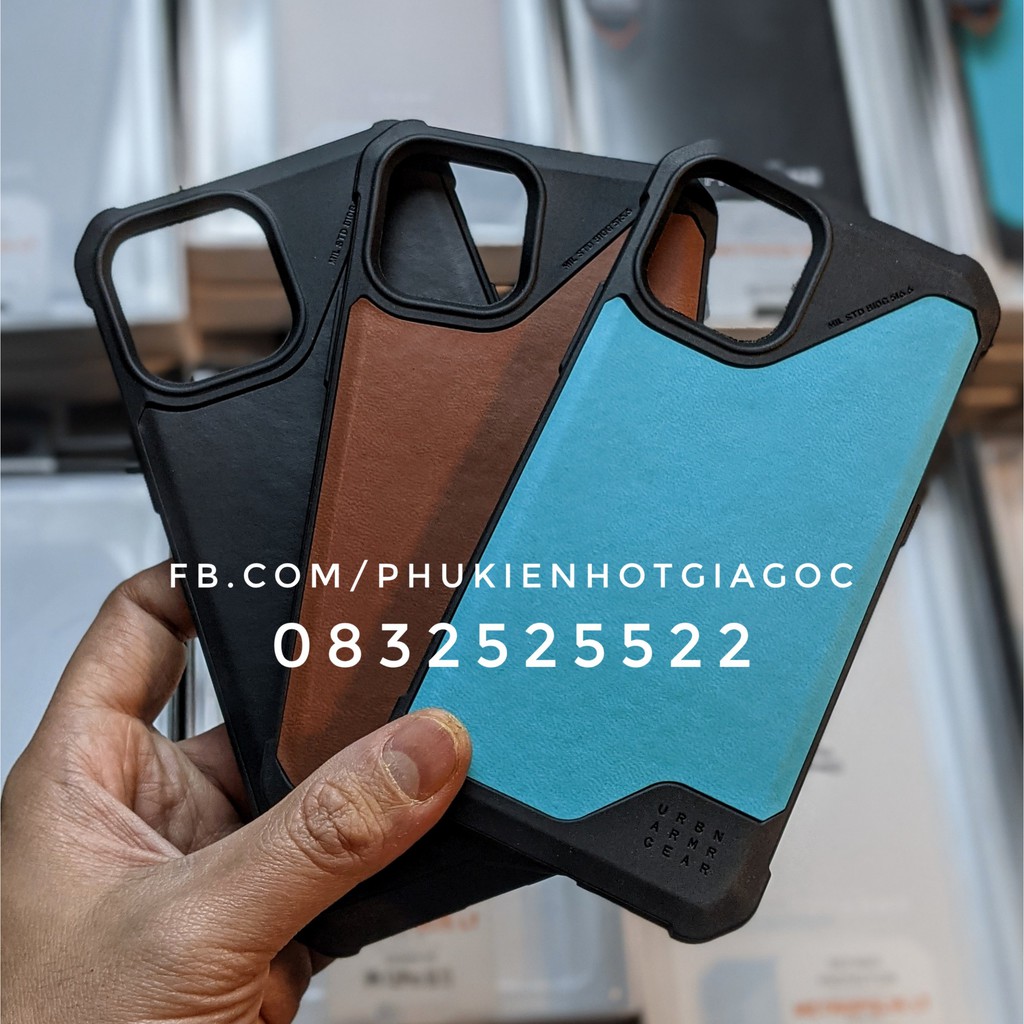 Ốp lưng dẻo TPU lưng da, kevlar  chống shock bảo vệ case UAG Metropolis LT IP 13 Pro max / 12 Pro / 12 / 12 Mini