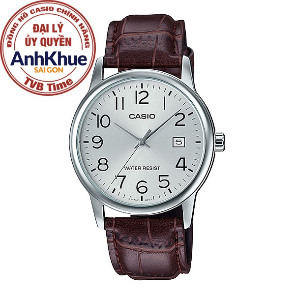 Đồng hồ nam dây da Casio Standard chính hãng Anh Khuê MTP-V002L-7B2UDF (37mm)
