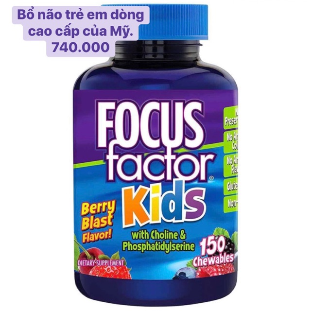 Bổ não trẻ em dòng cao cấp của Mỹ Focus Factor Kids