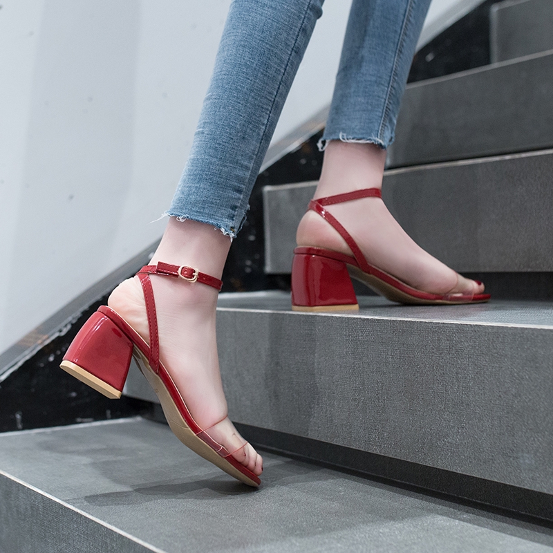 Sandal cao gót đế vuông dáng hàn quốc - G051